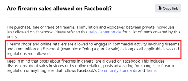Facebook - dealer